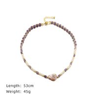 Elegant Irregular Freshwater Pearl Copper Plating 18k Gold Plated Necklace main image 2