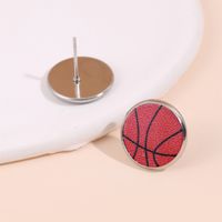 1 Pair Simple Style Basketball Football Alloy Ear Studs main image 5