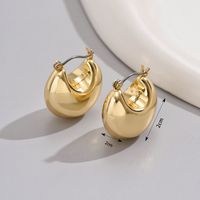 1 Pair Retro Simple Style Solid Color Ferroalloy Earrings main image 3