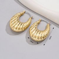 1 Pair Retro Simple Style Solid Color Ferroalloy Earrings main image 4