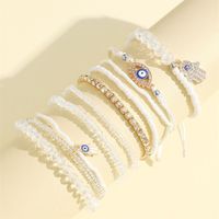 Ig Style Simple Style Palm Alloy Glass Handmade Women's Bracelets main image 4