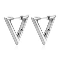 1 Pair Simple Style Triangle Plating Stainless Steel Earrings sku image 1