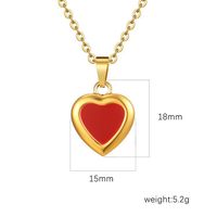 Sweet Heart Shape Stainless Steel Enamel Pendant Necklace main image 2