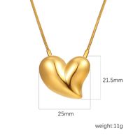 Sweet Heart Shape Stainless Steel Pendant Necklace main image 2