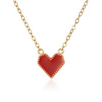 Retro Heart Shape Stainless Steel Pendant Necklace sku image 1