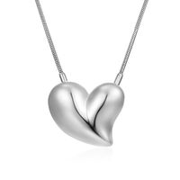 Sweet Heart Shape Stainless Steel Pendant Necklace sku image 1