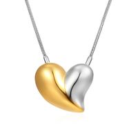 Sweet Heart Shape Stainless Steel Pendant Necklace sku image 3