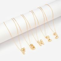 Wholesale IG Style Simple Style Letter Stainless Steel Copper Polishing Plating Pendant Necklace main image 6