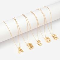 Wholesale IG Style Simple Style Letter Stainless Steel Copper Polishing Plating Pendant Necklace main image 5