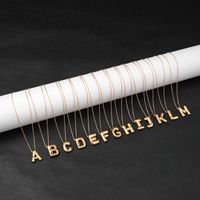 Wholesale IG Style Simple Style Letter Stainless Steel Copper Polishing Plating Pendant Necklace main image 3