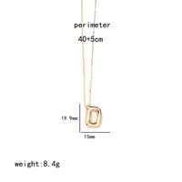 Großhandel IG-Stil Einfacher Stil Buchstabe Rostfreier Stahl Kupfer Polieren Überzug Halskette Mit Anhänger sku image 4