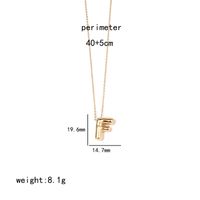Großhandel IG-Stil Einfacher Stil Buchstabe Rostfreier Stahl Kupfer Polieren Überzug Halskette Mit Anhänger sku image 6