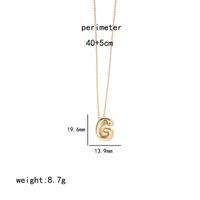 Großhandel IG-Stil Einfacher Stil Buchstabe Rostfreier Stahl Kupfer Polieren Überzug Halskette Mit Anhänger sku image 7
