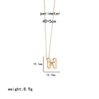 Großhandel IG-Stil Einfacher Stil Buchstabe Rostfreier Stahl Kupfer Polieren Überzug Halskette Mit Anhänger sku image 8