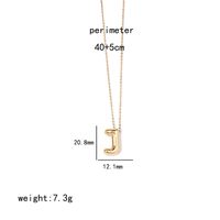 Wholesale IG Style Simple Style Letter Stainless Steel Copper Polishing Plating Pendant Necklace sku image 10