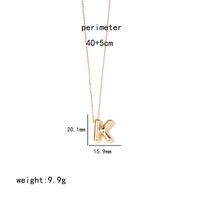 Wholesale IG Style Simple Style Letter Stainless Steel Copper Polishing Plating Pendant Necklace sku image 11