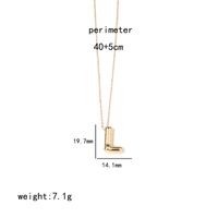 Großhandel IG-Stil Einfacher Stil Buchstabe Rostfreier Stahl Kupfer Polieren Überzug Halskette Mit Anhänger sku image 12