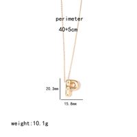 Großhandel IG-Stil Einfacher Stil Buchstabe Rostfreier Stahl Kupfer Polieren Überzug Halskette Mit Anhänger sku image 16