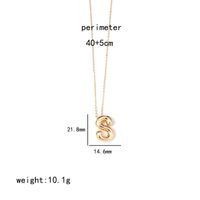 Wholesale IG Style Simple Style Letter Stainless Steel Copper Polishing Plating Pendant Necklace sku image 19