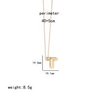 Wholesale IG Style Simple Style Letter Stainless Steel Copper Polishing Plating Pendant Necklace sku image 20