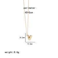 Wholesale IG Style Simple Style Letter Stainless Steel Copper Polishing Plating Pendant Necklace sku image 22
