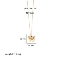 Wholesale IG Style Simple Style Letter Stainless Steel Copper Polishing Plating Pendant Necklace sku image 23