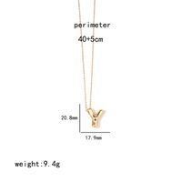 Wholesale IG Style Simple Style Letter Stainless Steel Copper Polishing Plating Pendant Necklace sku image 25