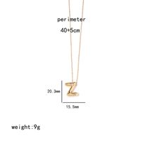 Großhandel IG-Stil Einfacher Stil Buchstabe Rostfreier Stahl Kupfer Polieren Überzug Halskette Mit Anhänger sku image 26