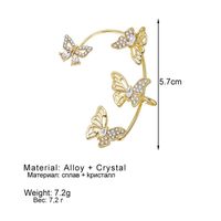1 Piece IG Style Elegant Butterfly Hollow Out Alloy Zircon Ear Cuffs main image 2