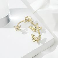 1 Piece IG Style Elegant Butterfly Hollow Out Alloy Zircon Ear Cuffs main image 3