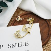 1 Piece IG Style Elegant Butterfly Hollow Out Alloy Zircon Ear Cuffs main image 4