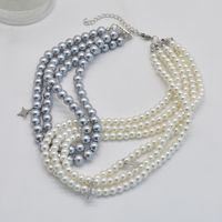 Retro Star Artificial Pearl Layered Pearl Women's Layered Necklaces main image 3