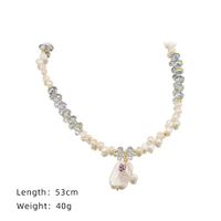 Elegant Irregulär Barocke Perlen Perlen 18 Karat Vergoldet Halskette Mit Anhänger main image 2
