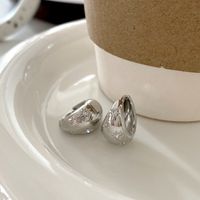 1 Pair Lady Water Droplets Plating Inlay Metal Artificial Crystal Gold Plated Silver Plated Earrings sku image 1