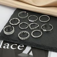 Elegant Hip-hop Geometric Alloy Silver Plated Women's Open Rings Rings main image 3