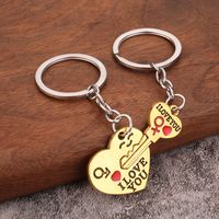 Simple Style Letter Heart Shape Zinc Alloy Valentine's Day Couple Keychain main image 4