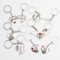 Cute Letter Heart Shape Zinc Alloy Valentine's Day Women's Keychain main image 1