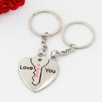 Cute Letter Heart Shape Zinc Alloy Valentine's Day Women's Keychain main image 3