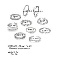 Elegant Hip-hop Geometric Alloy Silver Plated Women's Open Rings Rings main image 2
