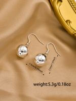 1 Pair Vintage Style Simple Style Geometric Ccb Silver Plated Drop Earrings main image 3