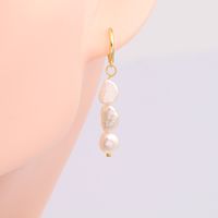 1 Pair Simple Style Round Beaded Sterling Silver Drop Earrings main image 7