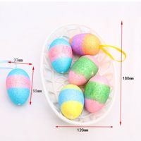 Easter Cute Solid Color Foam Party Festival Colorful Egg Decorative Props main image 3
