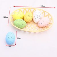 Easter Cute Solid Color Foam Party Festival Colorful Egg Decorative Props sku image 3