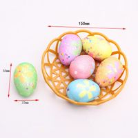 Easter Cute Solid Color Foam Party Festival Colorful Egg Decorative Props sku image 4