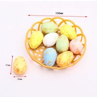 Easter Cute Solid Color Foam Party Festival Colorful Egg Decorative Props sku image 6
