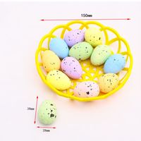 Easter Cute Solid Color Foam Party Festival Colorful Egg Decorative Props sku image 7