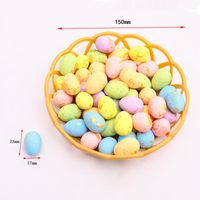 Easter Cute Solid Color Foam Party Festival Colorful Egg Decorative Props sku image 8