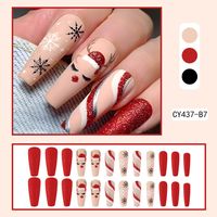 Cute French Style Sweet Cartoon Starry Sky Flower Plastic Nail Patches 1 Piece sku image 52
