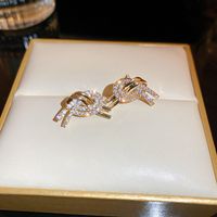 1 Pair Fashion Bow Knot Metal Inlay Zircon Women's Ear Studs sku image 152