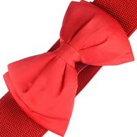 Cute Sweet Bow Knot Elastic Band Polyester Women's Woven Belts main image 3